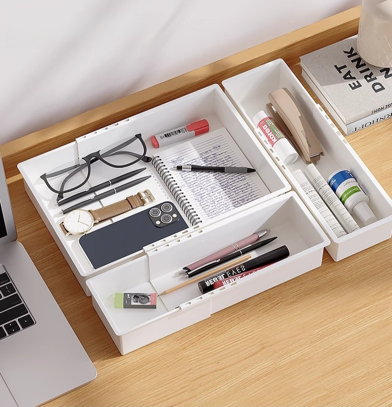 실용적인 신축성 서랍 수납함 디자인