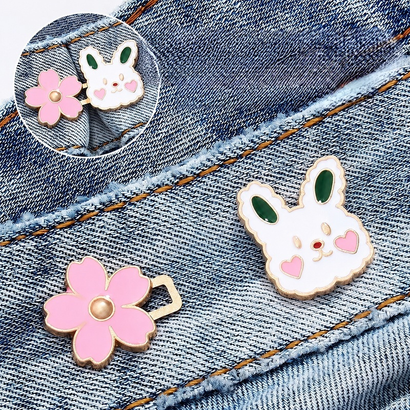 꽃 고양이 무흔 무타공 허리 조임 클립