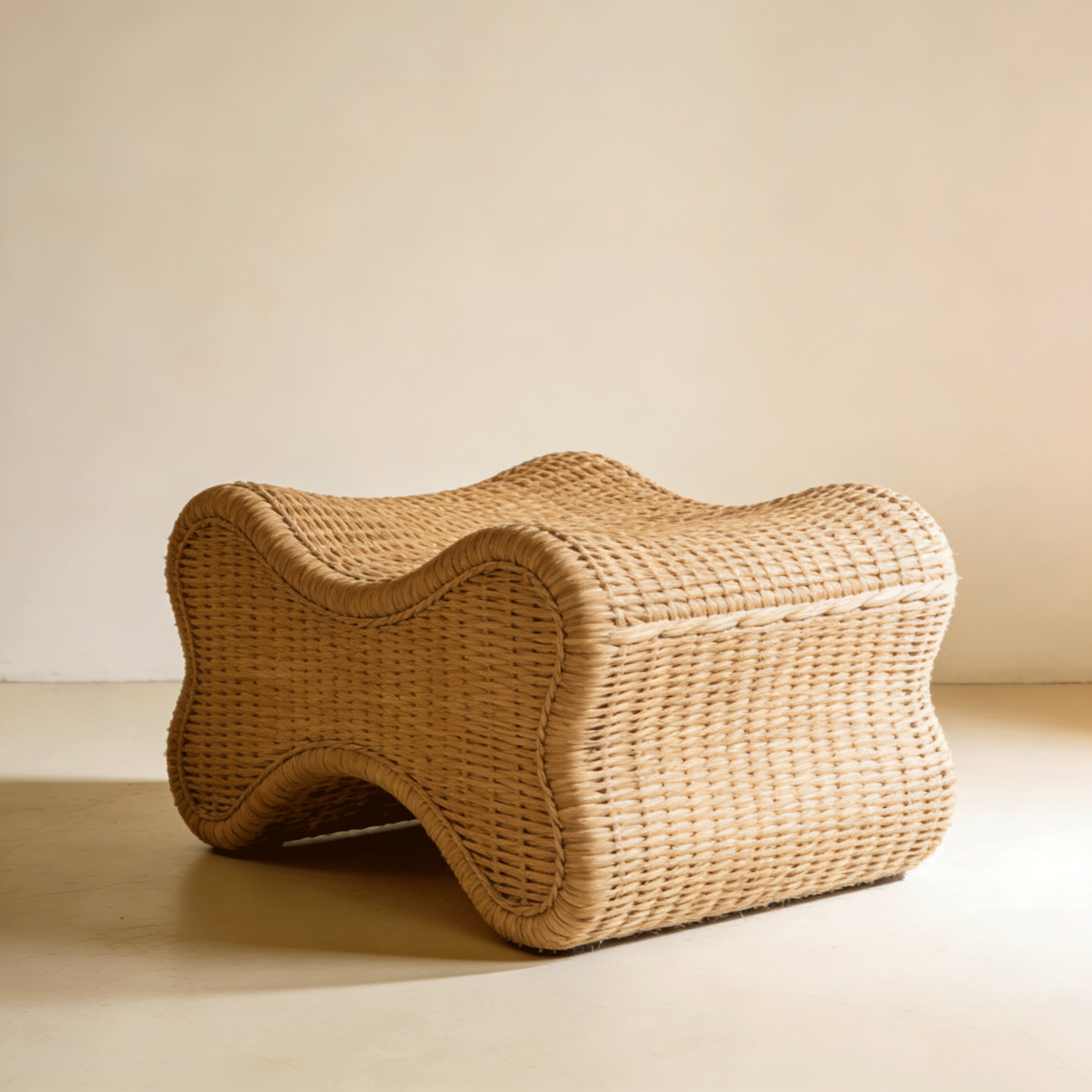 เก้าอี้นั่งเตี้ยทำจากหวาย (3 ตัว) 