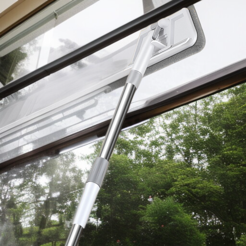 Mopa triangular extensible y plegable para limpieza de techos y ventanas en hogares de varios pisos