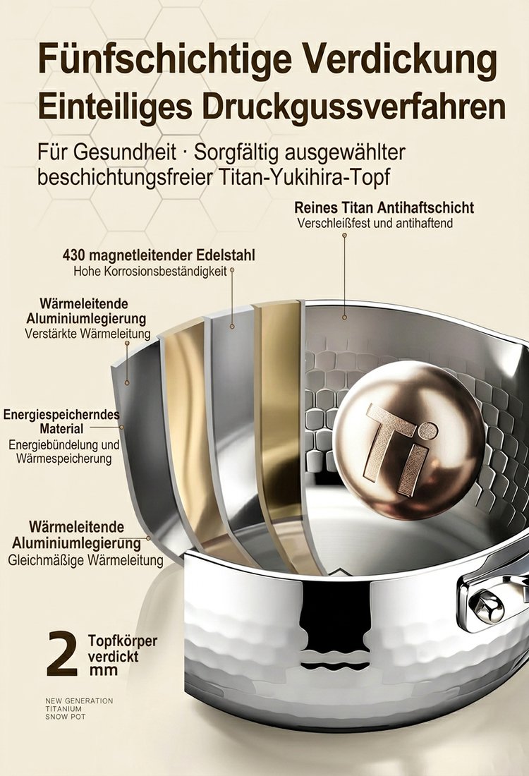 Korrosionsbeständige Titanpfanne aus Japan