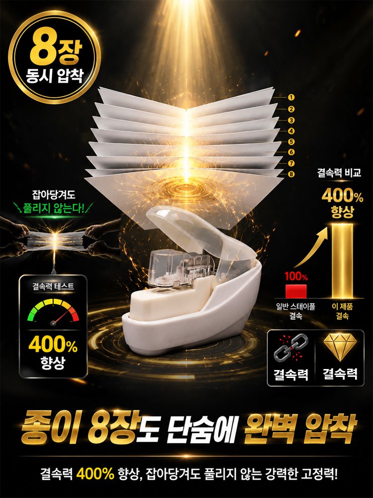  아이도 안심하고 쓰는 친환경 침 없는 스테이플러