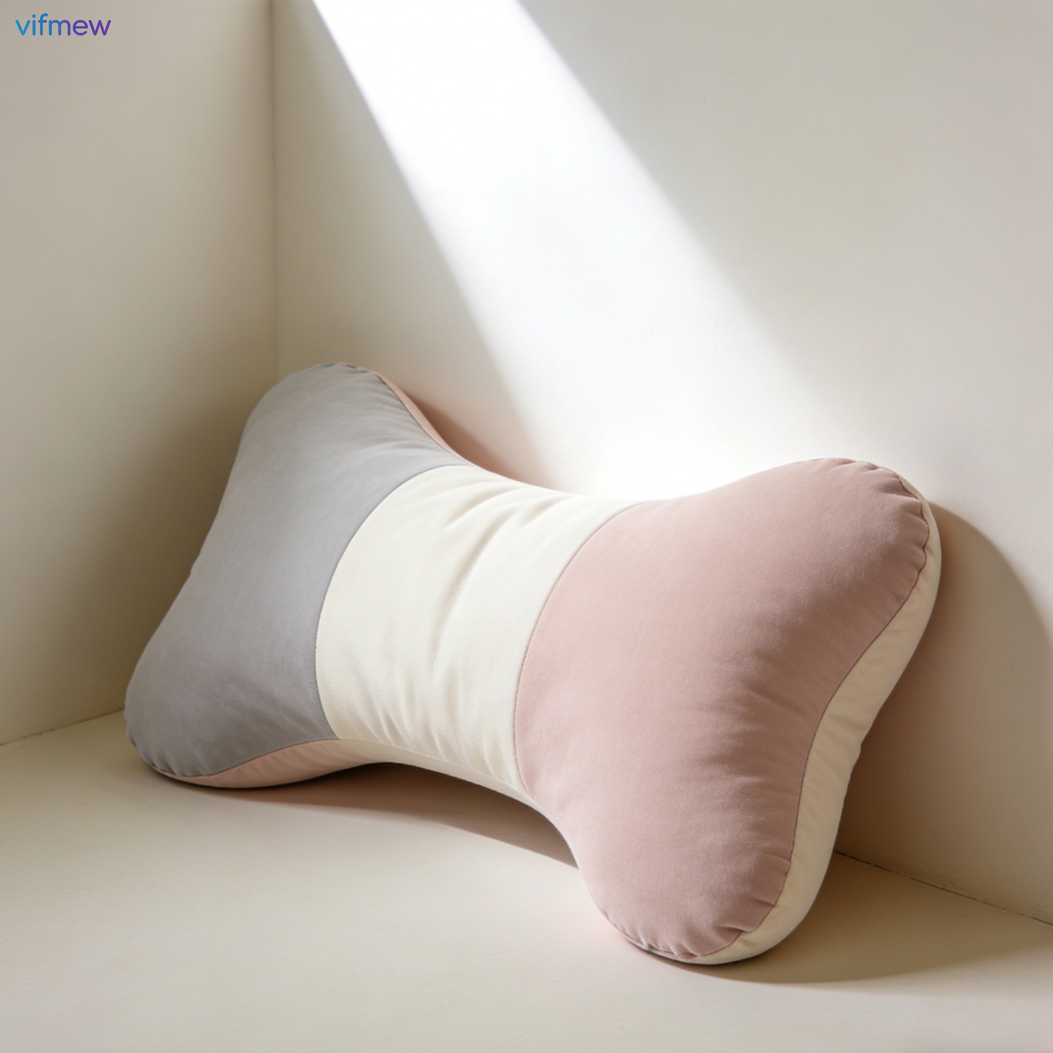 3色パッチワークカーブ枕