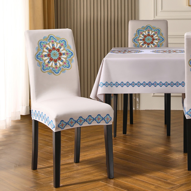 High space utilization dining chair cover Dining chair table cover Four seasons artistic flavor serv