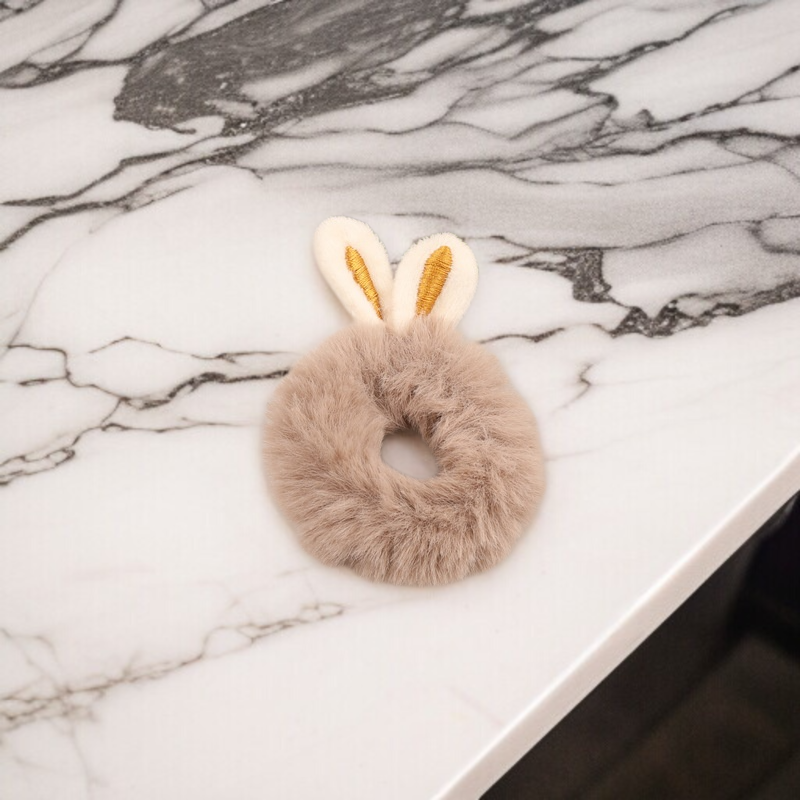兔耳朵毛絨發圈