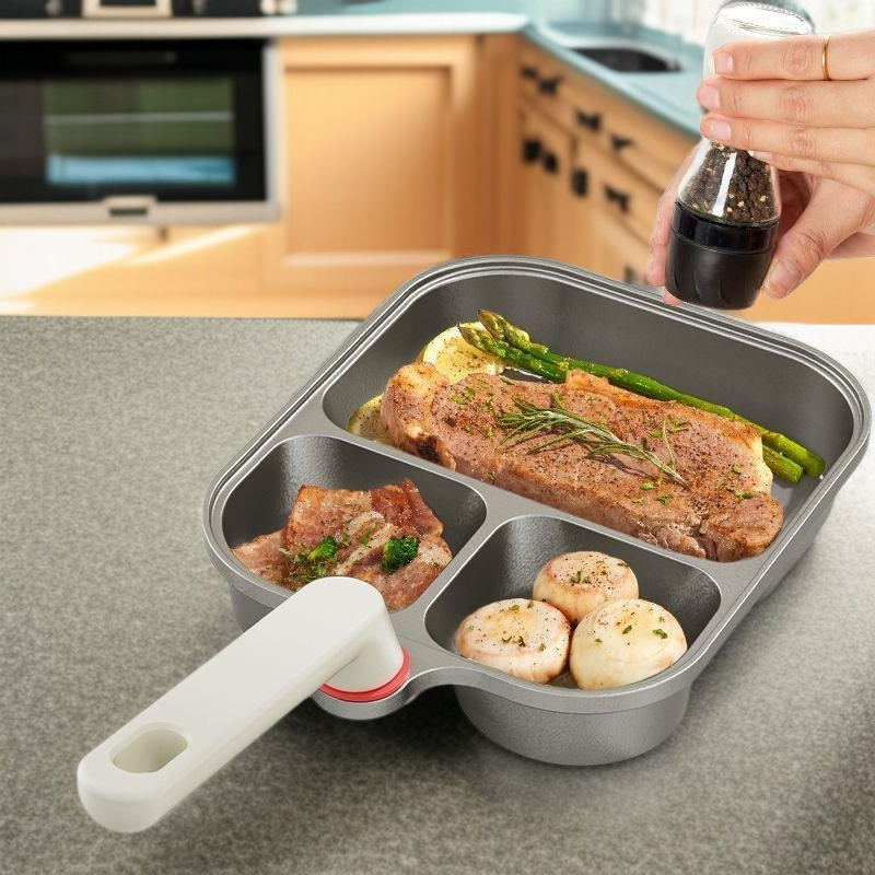 Durable titanium pan for making breakfast