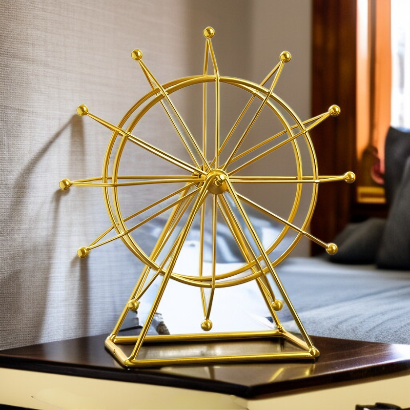 زينة عجلة فيريس لغرفة المعيشة، ديكور دوار للطاولة، تزيين المدخل وخزانة التلفزيون