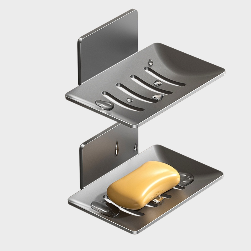 免打孔肥皂盒衛浴皂碟瀝水架子浴室香皂置物架架牆上壁掛家用架