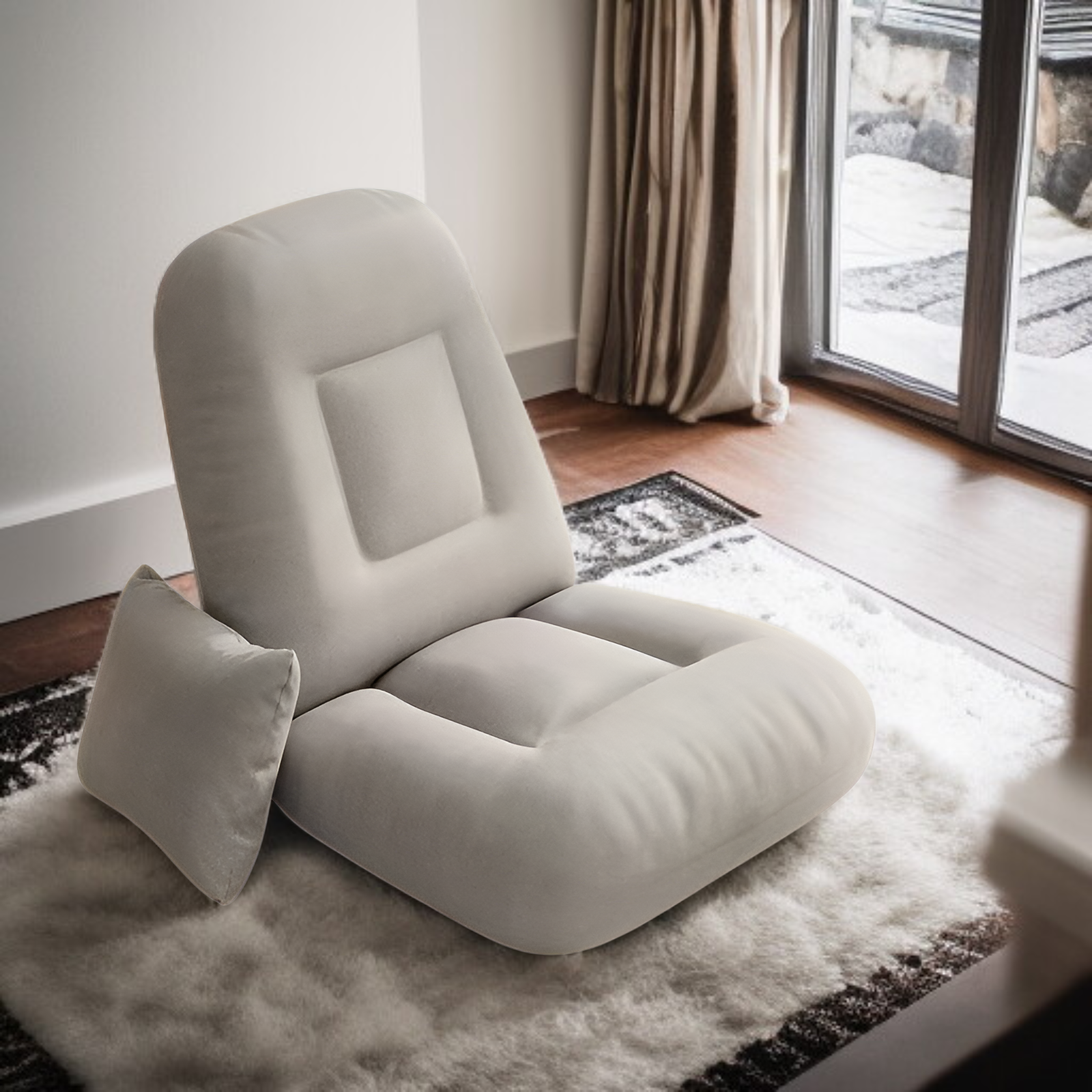 Detalle del respaldo cómodo del sillón de una plaza