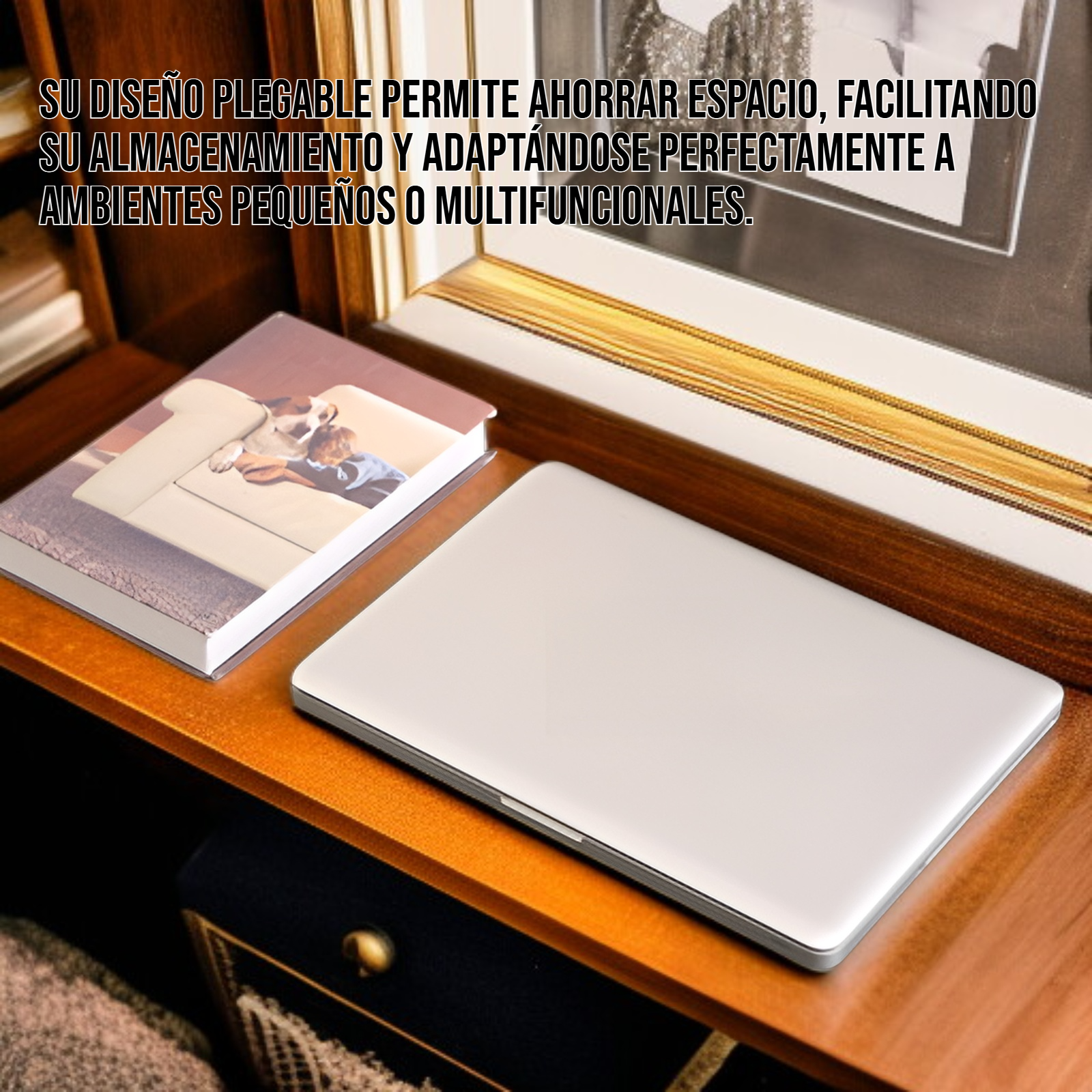 Mesa baja plegable de madera maciza para el hogar