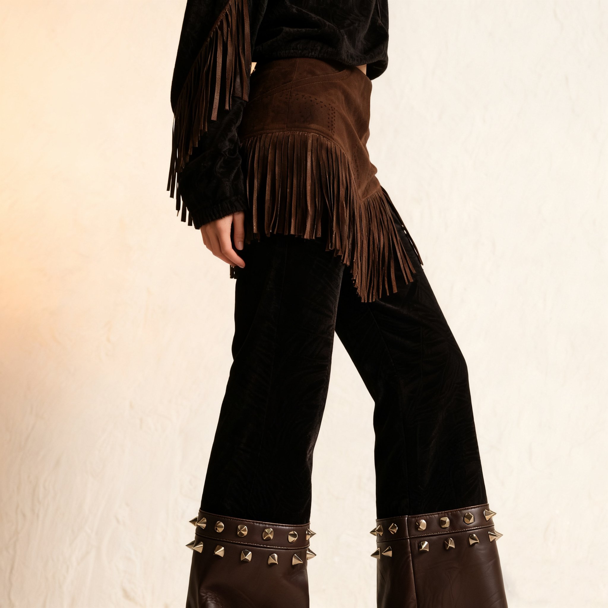 리벳 포인트 플레어 팬츠