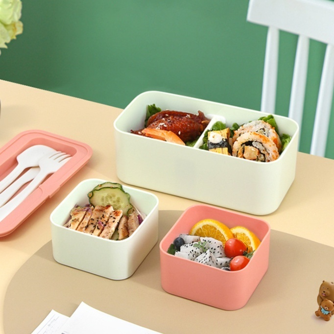 대나무 섬유로 만든 도시락