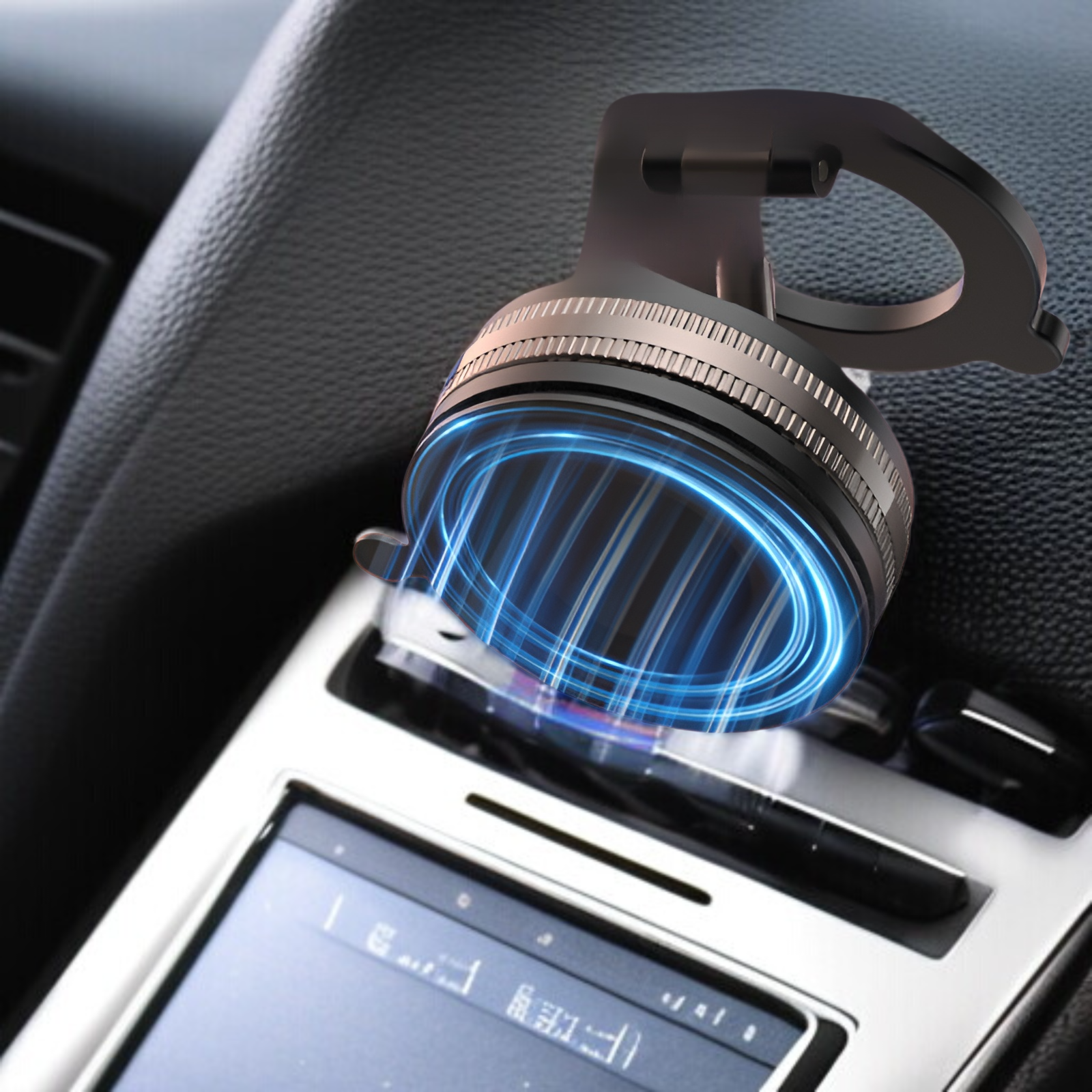 Cross-border new vacuum suction cup car magnetic bracket car navigation dedicated car supplies black