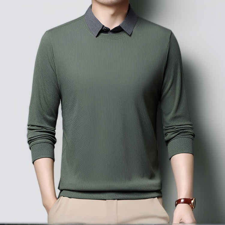 편안한 착용감의 남성 셔츠 옆모습