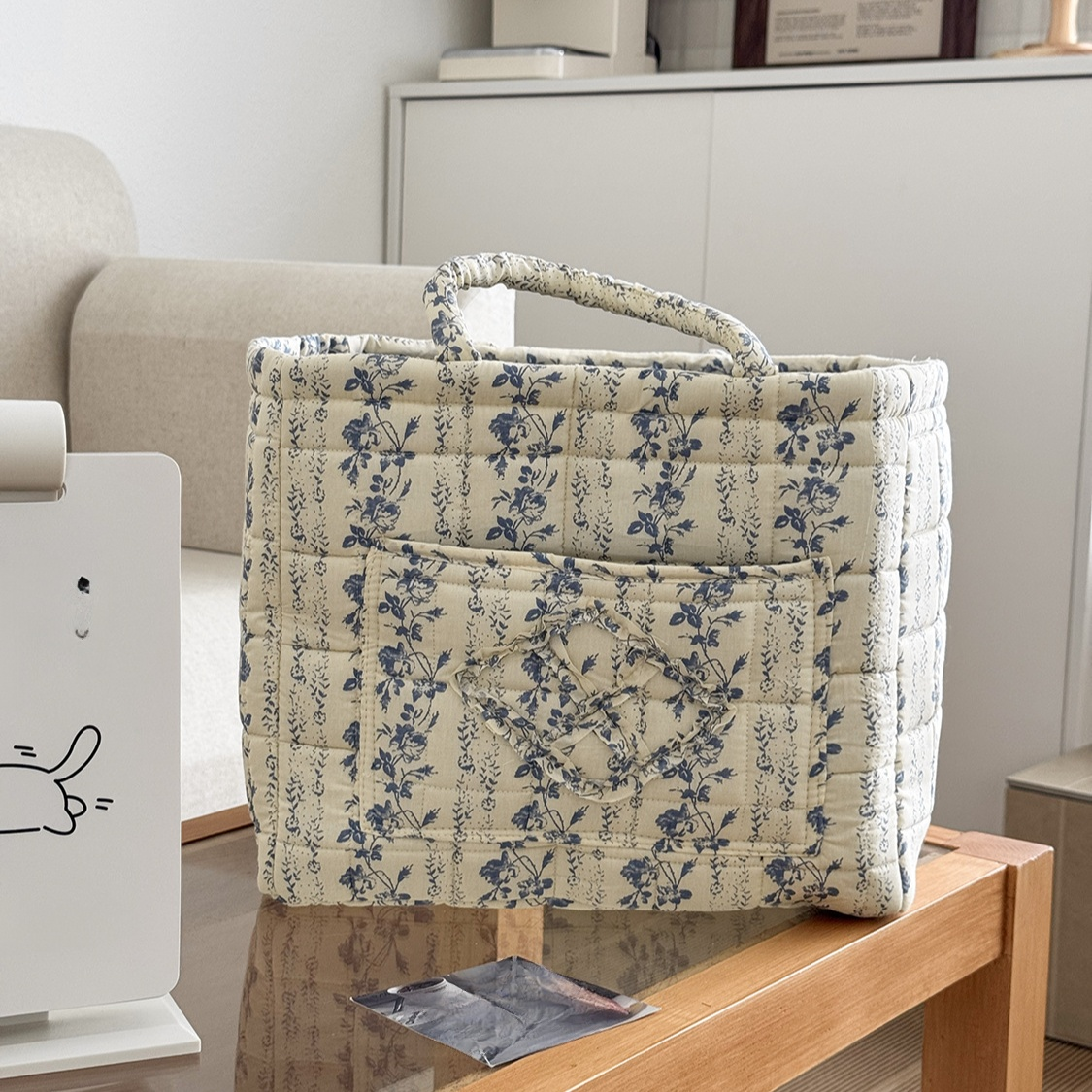  Tragbarer Aufbewahrungskorb aus Rattan für Snacks und Blumen