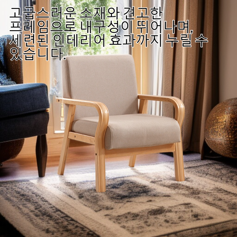 1인용 소파 의자 전면 이미지