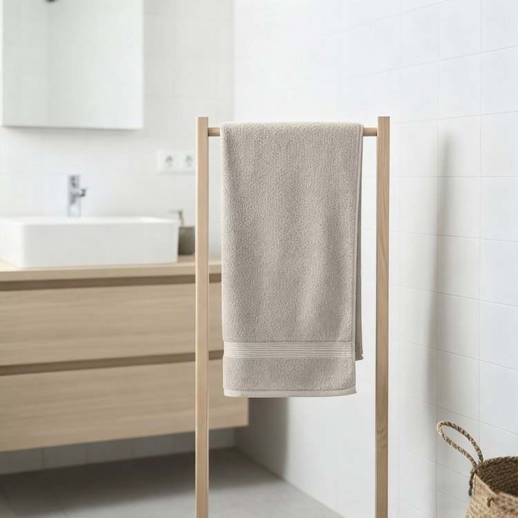 회색 부드러운 목욕 타월 (2개입)