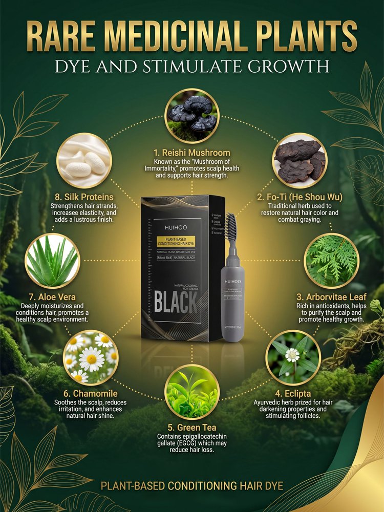 【Little Silver Comb Plant Fruit Dye】Hair Comb and Hair Dye