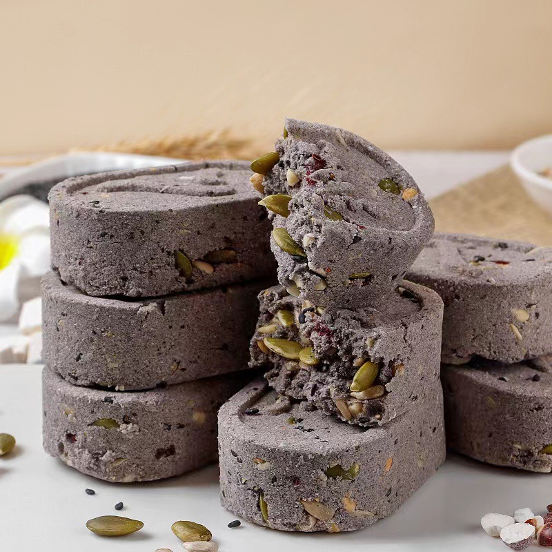 芡實健康零食八珍糕 早餐食品無蔗糖五黑粗糧糕點 茯苓堅果代餐芡實糕