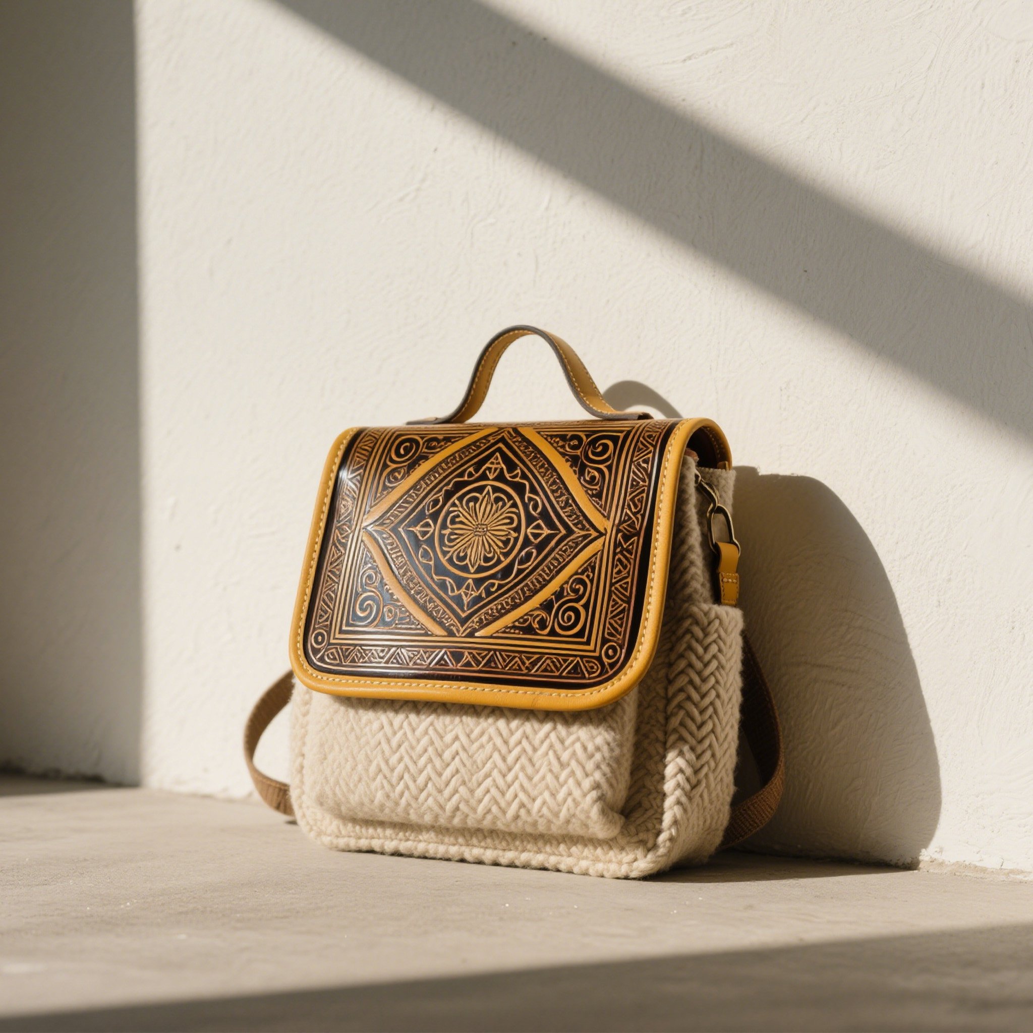 編み物ワンショルダーバッグ