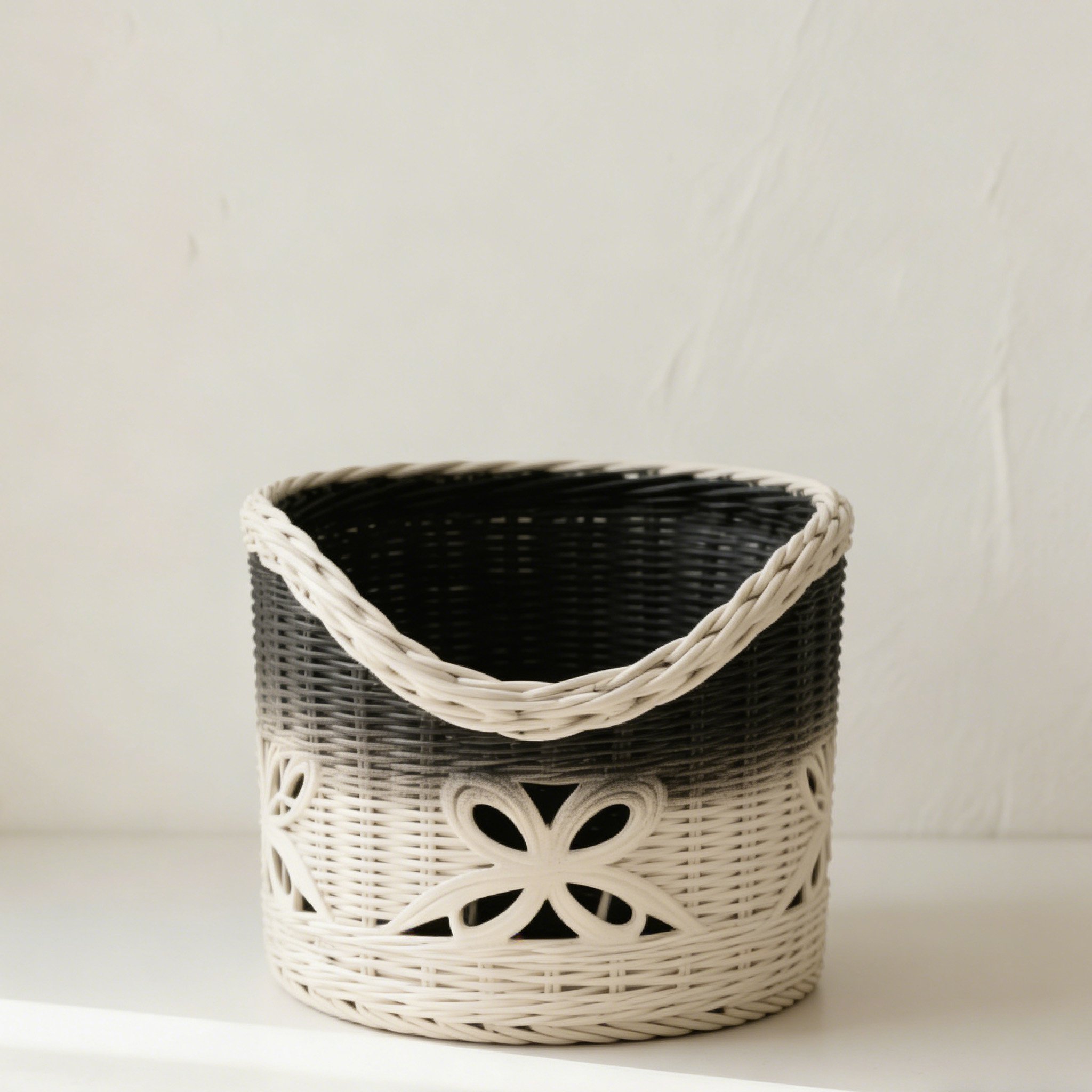 ตะกร้าหวายสานลายดีไซน์สวยงาม