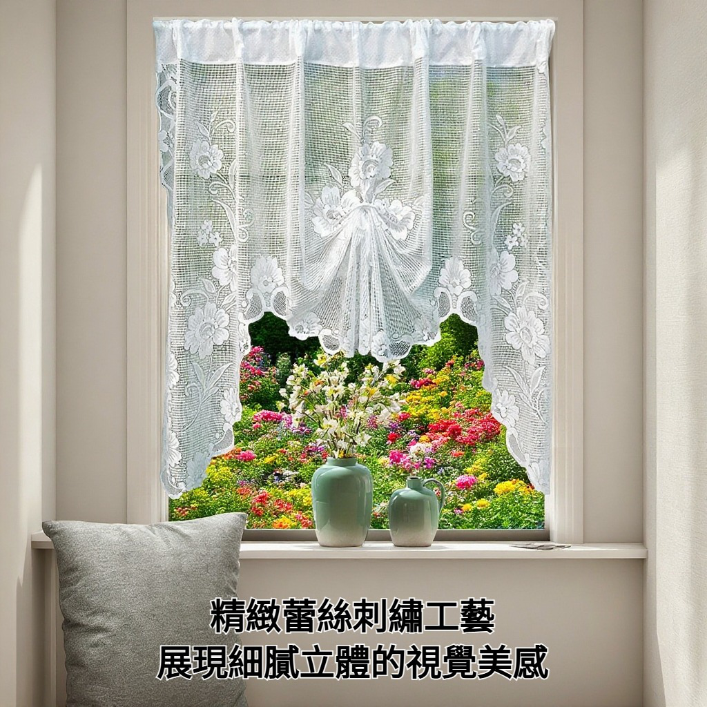 白色窗簾現代簡約設計