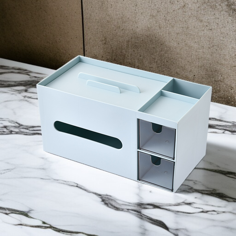 Stylish plastic container for desktop clutter