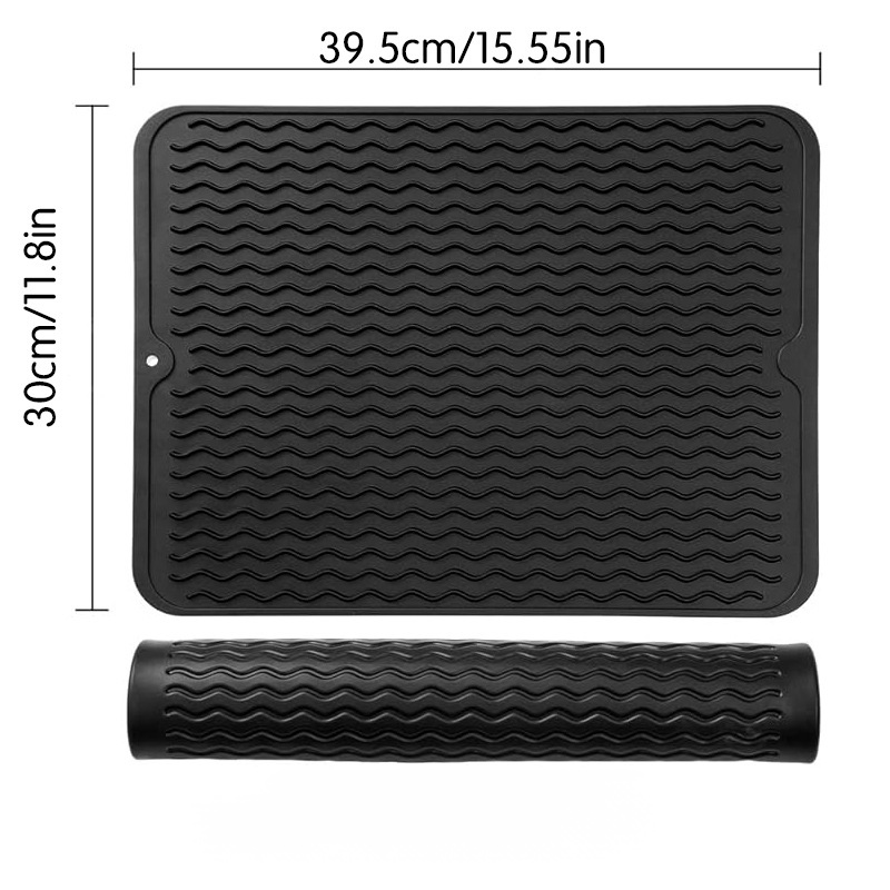 미끄럼 방지 및 배수 식기 세척 매트