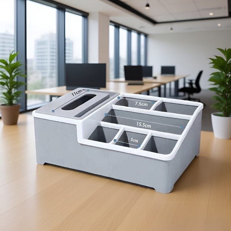 デスクトップ多機能ティッシュボックス