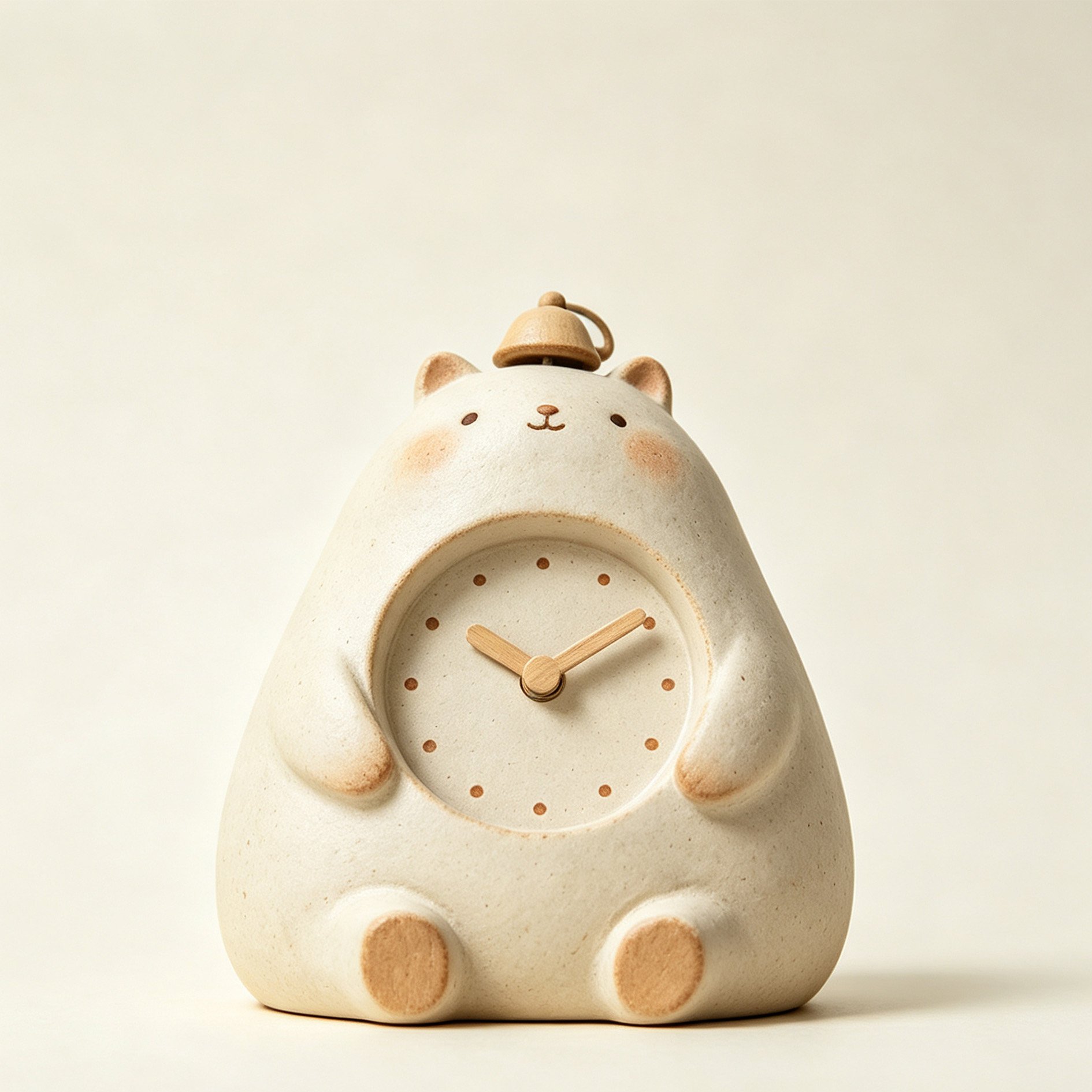 ホッキョクグマのセラミック製時計オーナメント