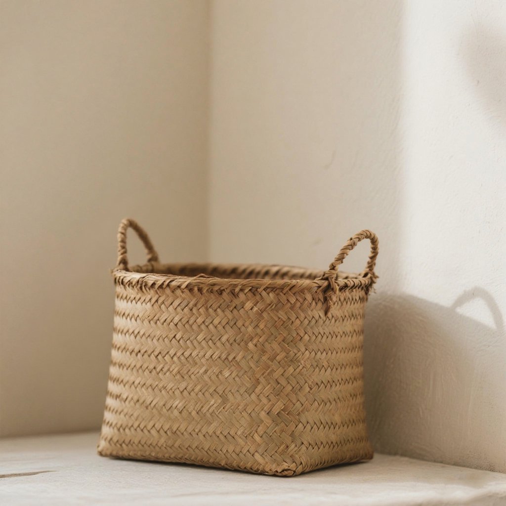 대나무 옷 수납 바구니 6개 세트 전체 이미지