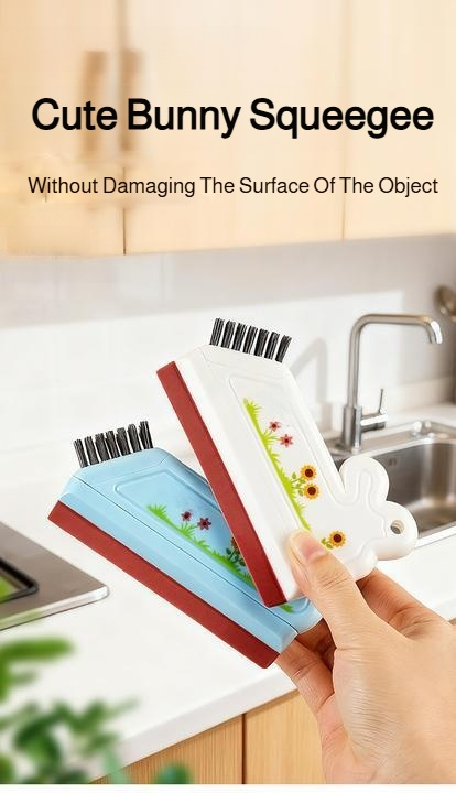 Multipurpose shower squeegee with ergonomic handle