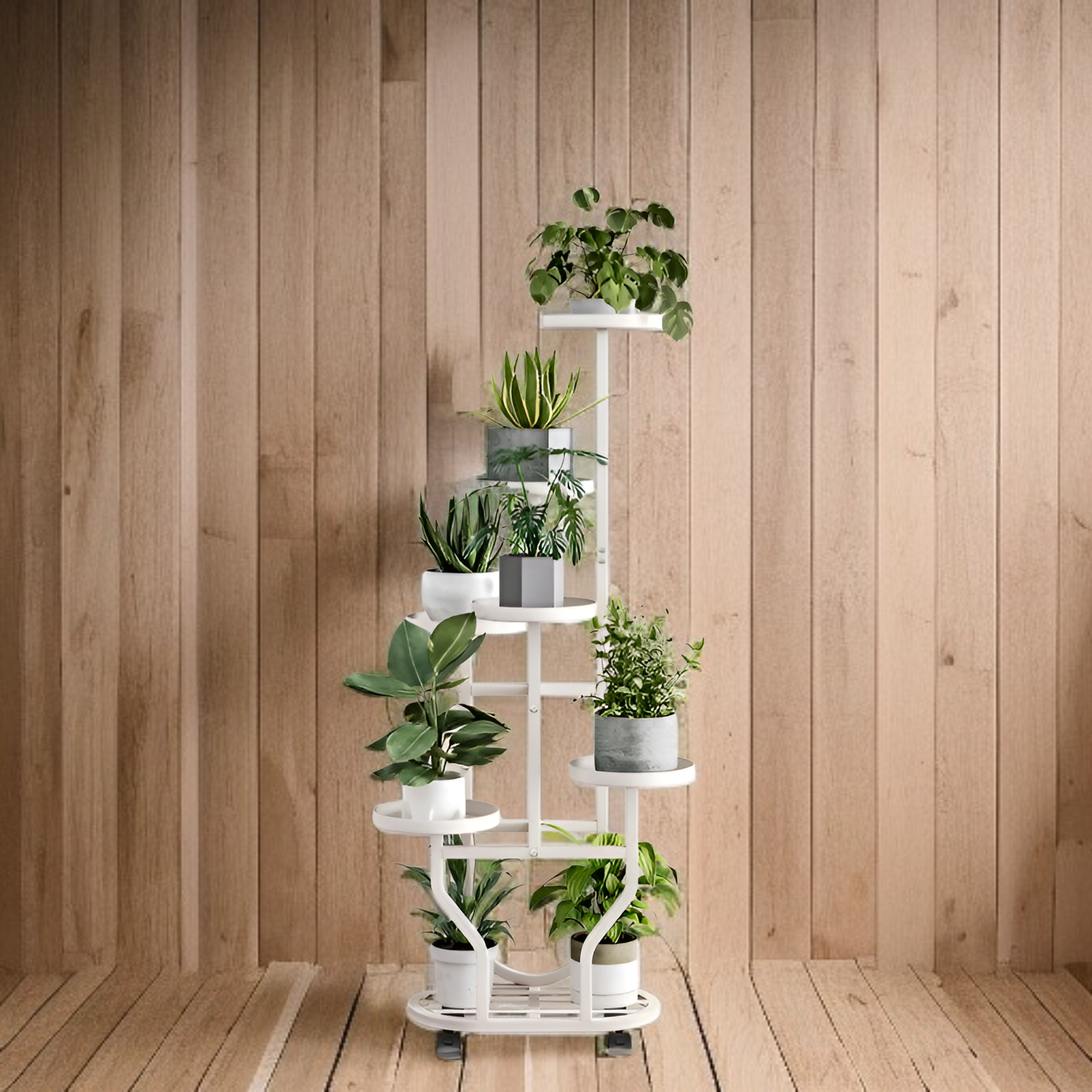 ชั้นวางกระถางดอกไม้สำหรับตกแต่งระเบียง