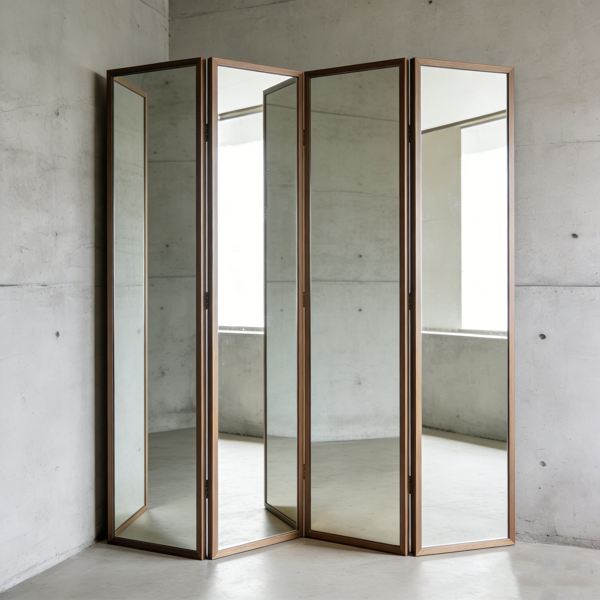 ミラー折りたたみパーテーション全体画像