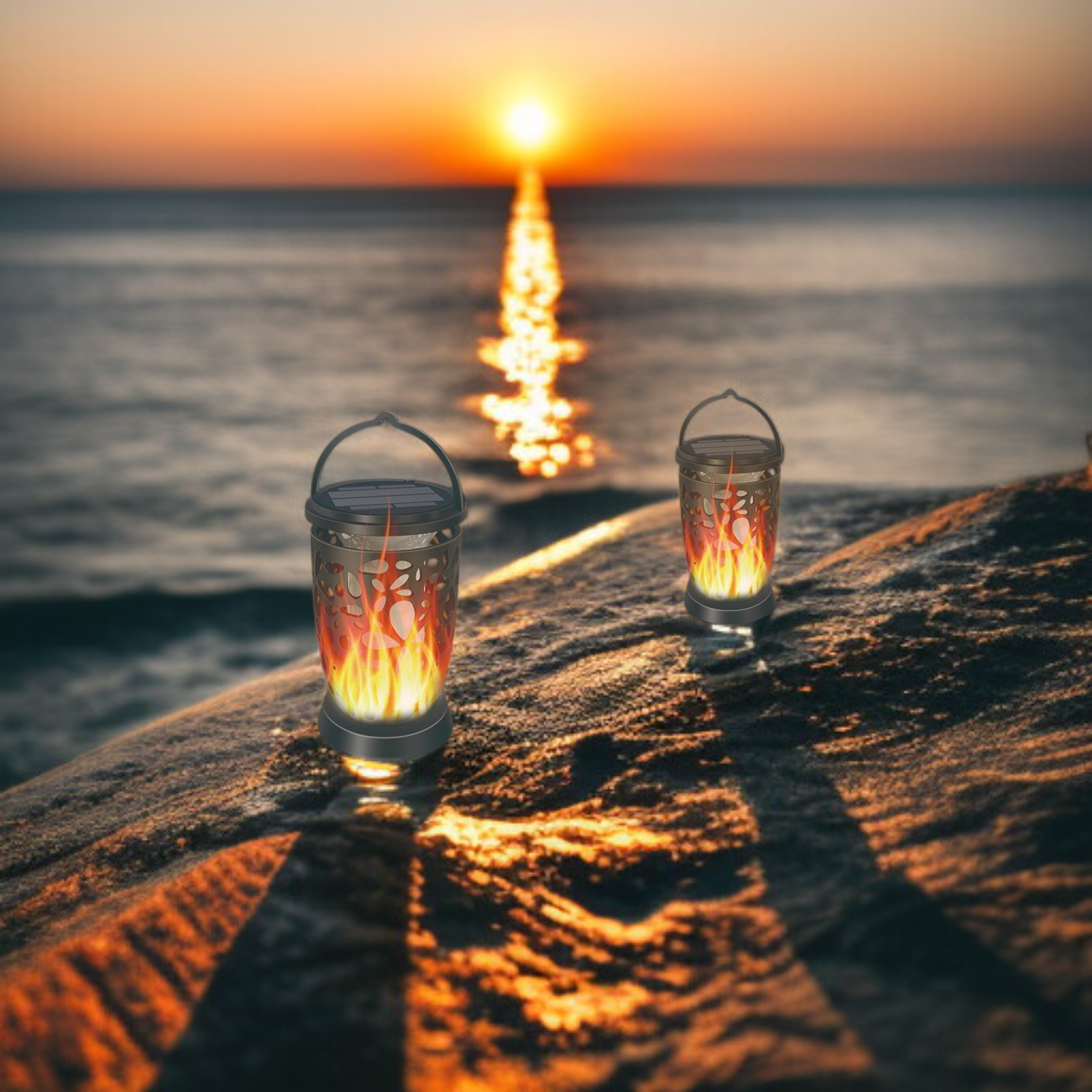 LED戶外太陽能火焰燈