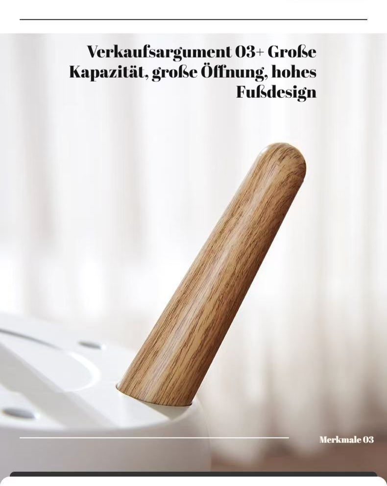 Große Holz Mülltonne mit praktischem Deckel