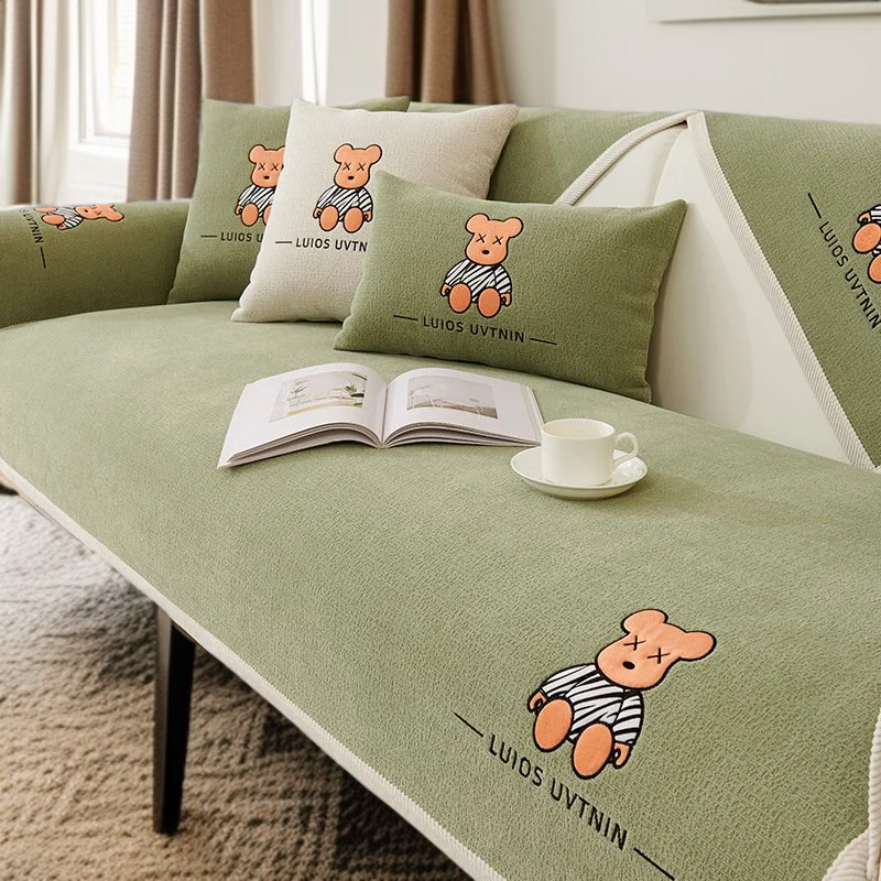 샤닐 소파 패드 커버 미끄럼 방지 방석 등받이 컴포트 소파 패드 커버 패드