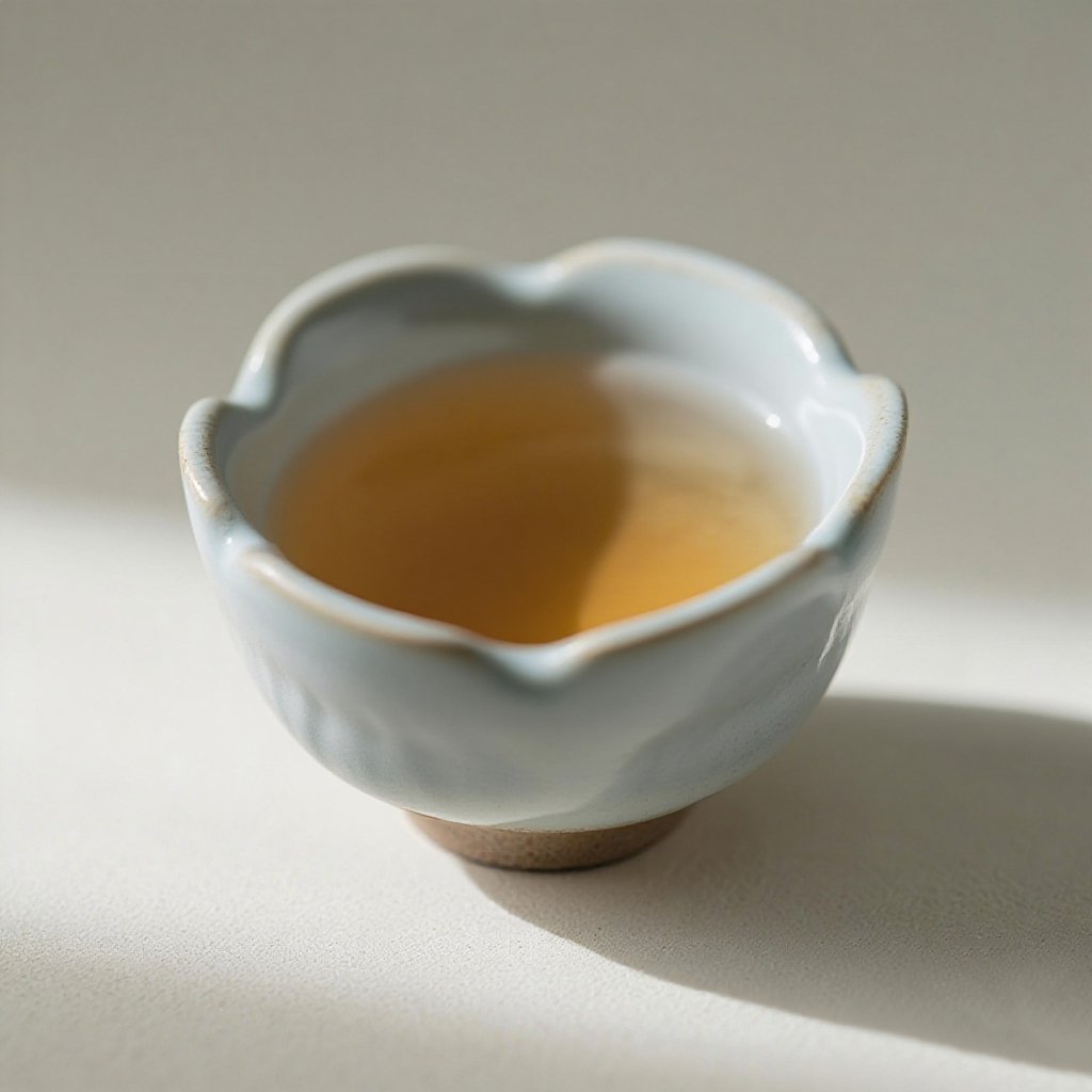 ถ้วยชาสไตล์เซน เซรามิกสงบและมีบรรยากาศ