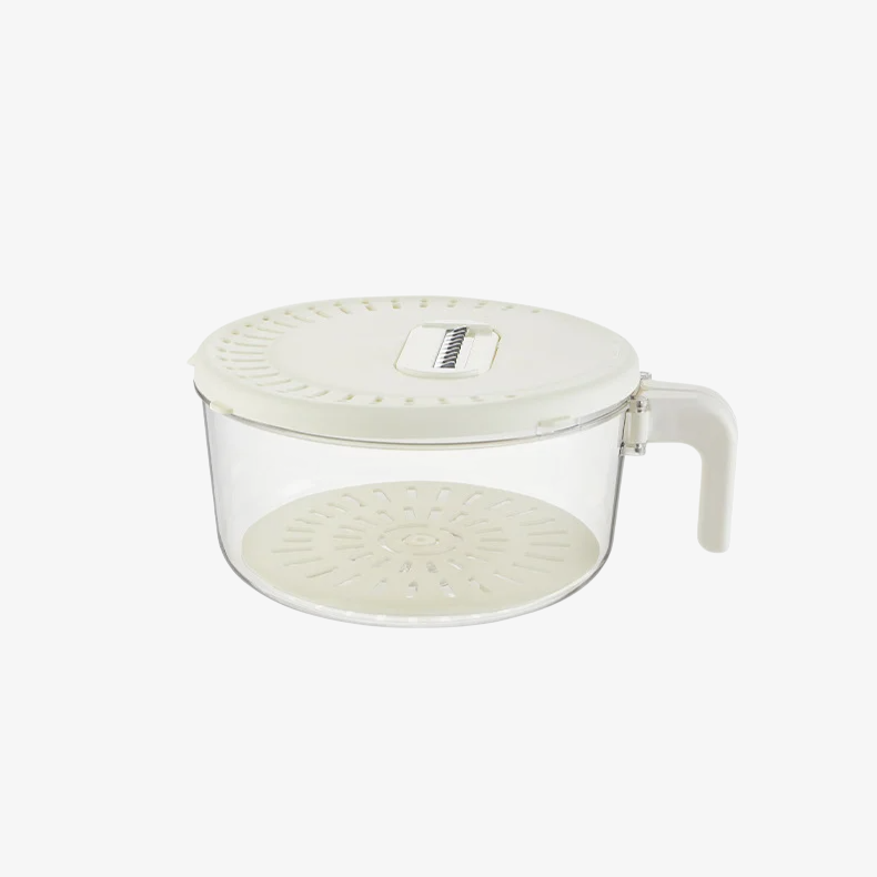 가정용 물빠짐 바구니 다용도 뚜껑 달린 과일 야채 물빠짐 바구니 슬라이스 신선 그릇 접이식 바구니 손 안 더러운 과일 바구니