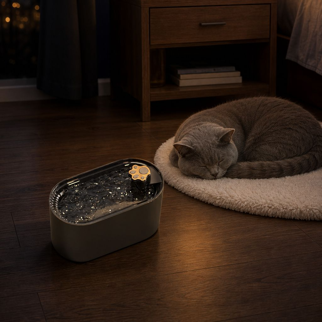 Smart Automatic Cat Water Fountain, Circulating Filter, Silent Pet Water Pump