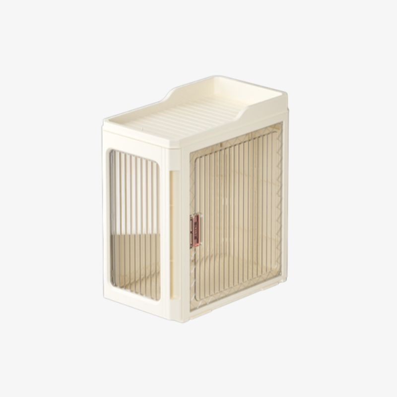 Étagère de rangement mobile pour salle de bain, ouverture et fermeture