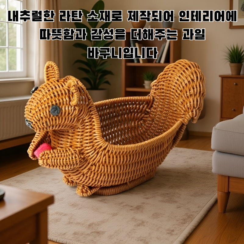 모조 라탄 과일 바구니