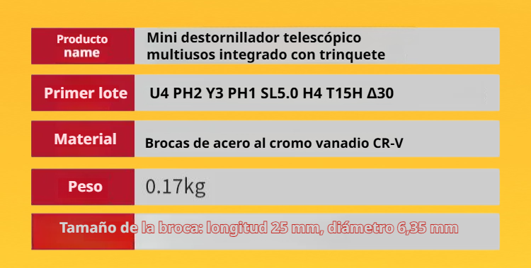 Destornillador multifunción ideal para proyectos DIY