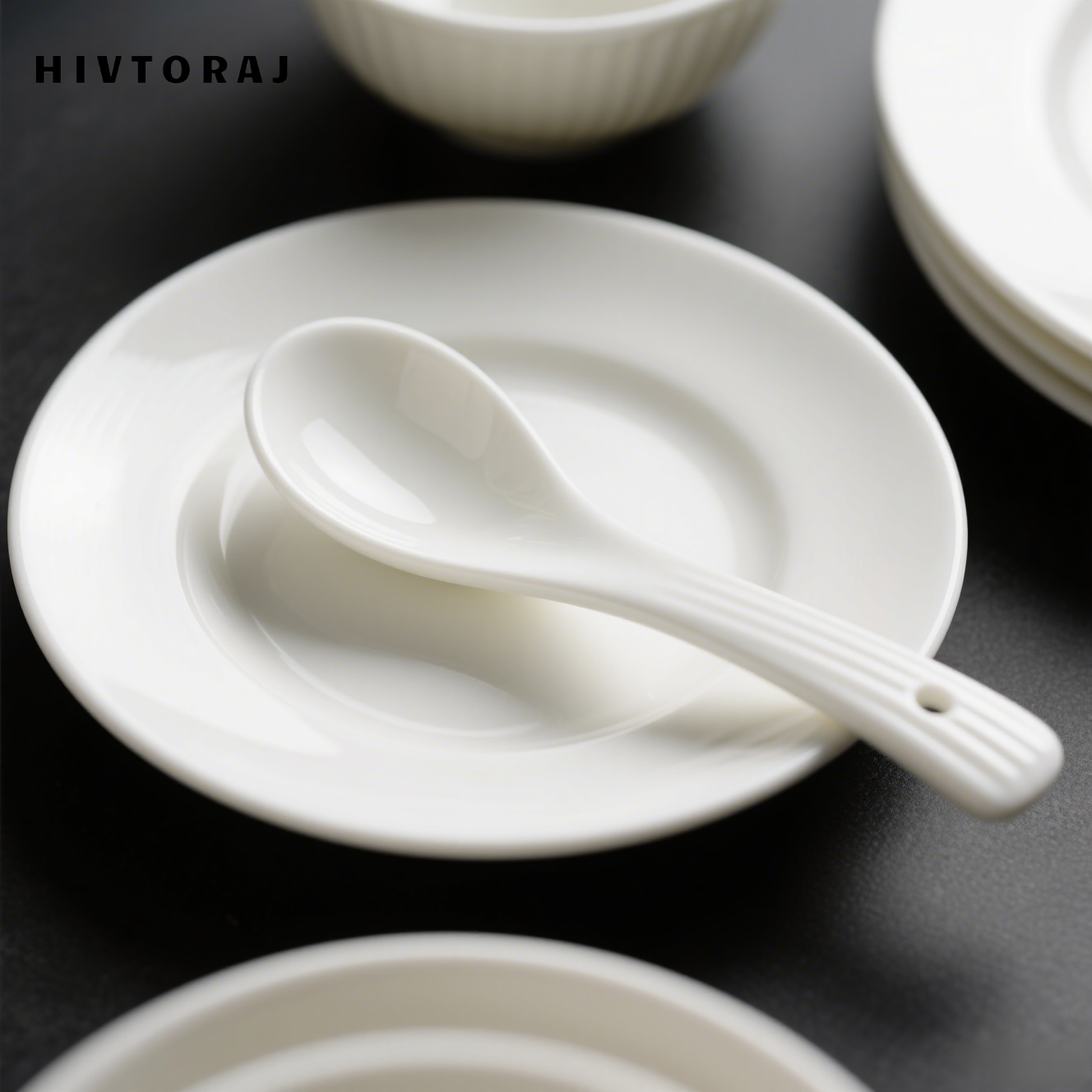 Duurzame keramische soeplepel collectie