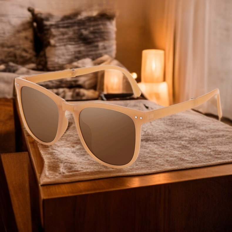 여성 휴대용 접이식 선글라스 패션 편광 선글라스 자외선 차단 편광 접이식 선글라스