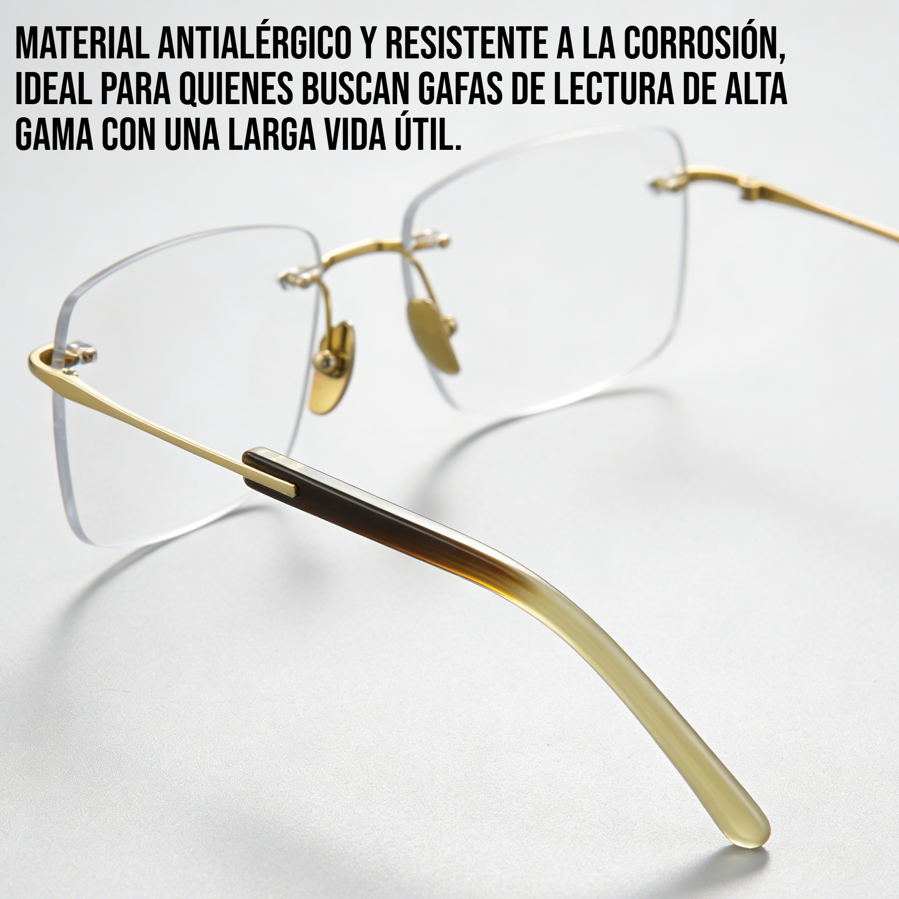 Lentes de lectura ultraclaros hechos de titanio puro