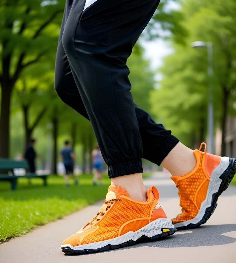 通気性に優れたメンズカジュアルシューズのアッパーデザイン