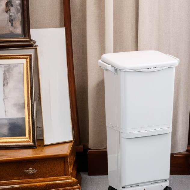 이중 구조의 습식 및 건식 분리형 바퀴 달린 쓰레기통