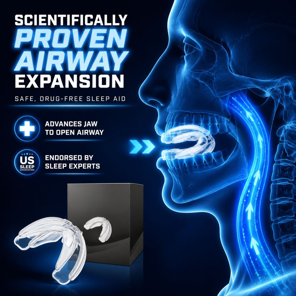 Anti-Snoring Mouth Guard Nighttime Anti-Snore & Teeth Grinding Protector