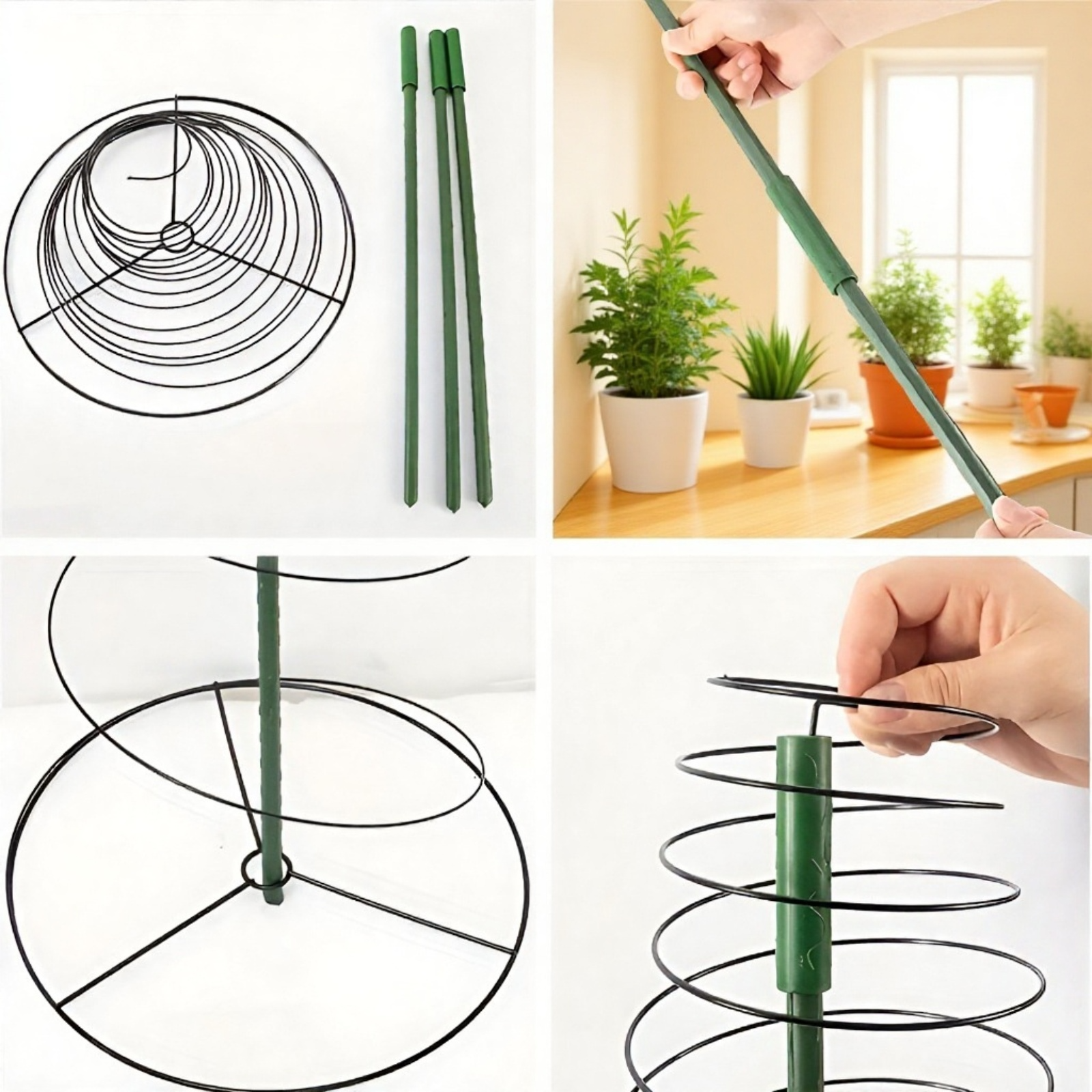 Soporte en espiral para plantas trepadoras, estructura para tomates y viñas